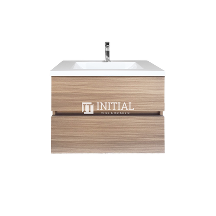 Style Wood Grain PVC Wall Hung Vanity Oak 590W X 560H X 455D ,