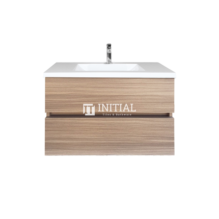 Style Wood Grain PVC Wall Hung Vanity Oak 740W X 560H X 455D ,