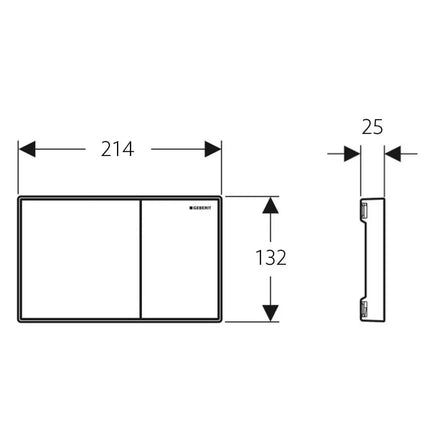 Geberit Sigma 60 Toilet Rectangle Dual Flush Push Buttons