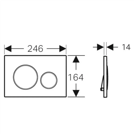 Geberit Sigma 21 Toilet Round Dual Flush Push Buttons