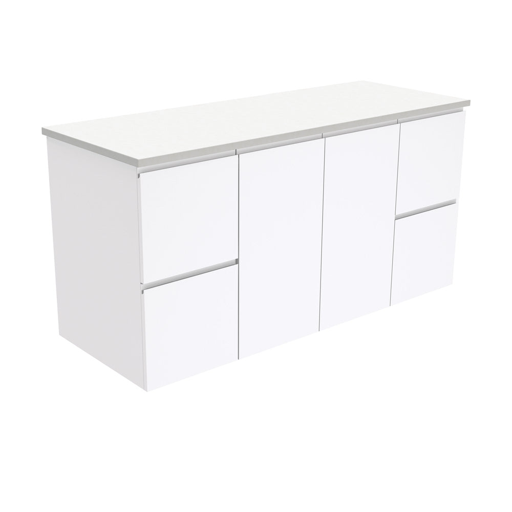 Fienza Fingerpull Gloss White 1200 Wall Hung Cabinet, Solid Doors , Cabinet Only