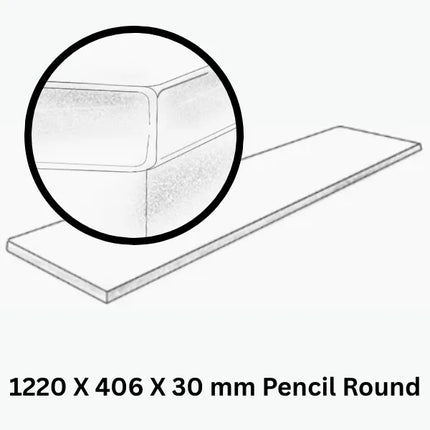 Outdoor Stone Ivory Travertine Tumbled Pencil Round 610X406X30 ∣ 1220X406X30mm