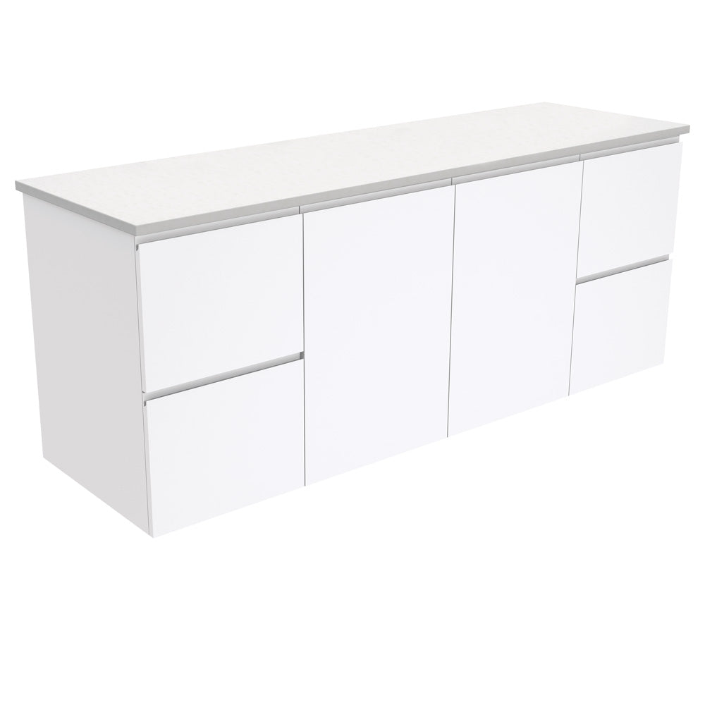 Fienza Fingerpull Gloss White 1500 Wall Hung Cabinet, Solid Doors , Cabinet Only Cabinet Only