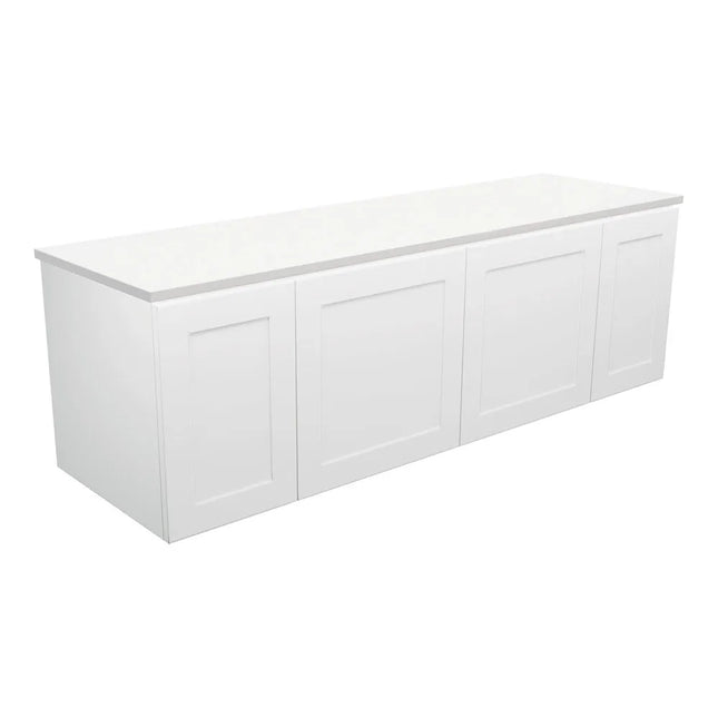 Fienza Mila Satin White 1500 Shaker Front Wall-Hung Cabinet Single Bowl