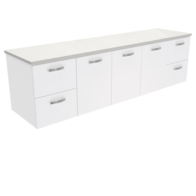 Fienza UniCab Gloss White 1800 Wall Hung Cabinet, Solid Doors , Cabinet Only Cabinet Only