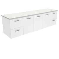 Fienza UniCab Gloss White 1800 Wall Hung Cabinet, Solid Doors , Cabinet Only Cabinet Only