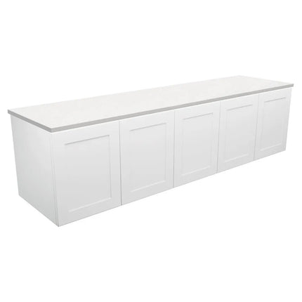 Fienza Mila Satin White 1800 Shaker Front Wall-Hung Cabinet Single Bowl