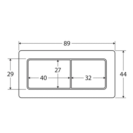 Fienza Rectangular Flush Buttons For Back To Wall Toilets, Chrome ,