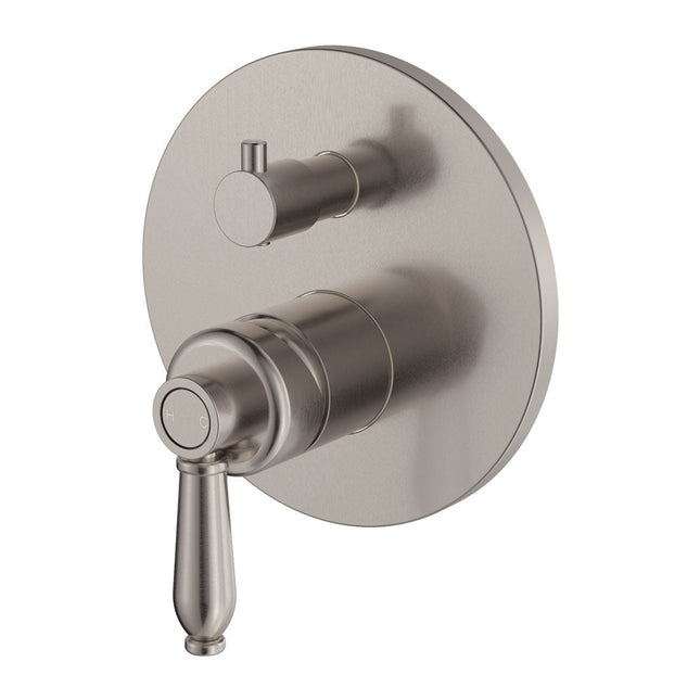 Fienza Eleanor Wall Mounted Shower Diverter Mixer Brushed Nickel , Default Title