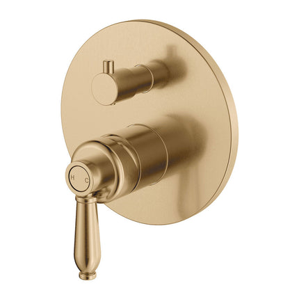 Fienza Eleanor Wall Mounted Shower Diverter Mixer Gold , Default Title