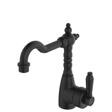 Fienza Eleanor Shepherds Crook Basin Mixer Matte Black , Default Title