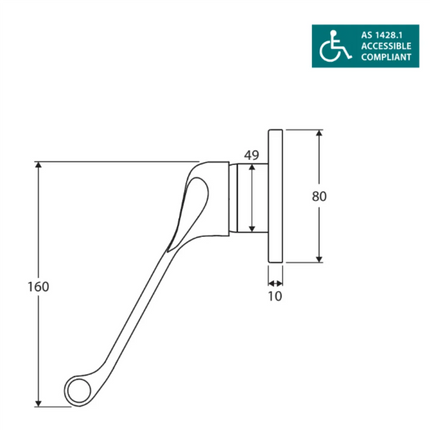 Fienza Stella Care Chrome Wall Basin Mixer ,