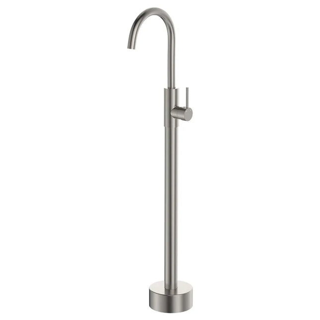 Kaya Floor Mounted Bath Mixer Brushed Nickel