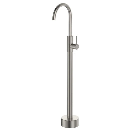 Kaya Floor Mounted Bath Mixer Brushed Nickel