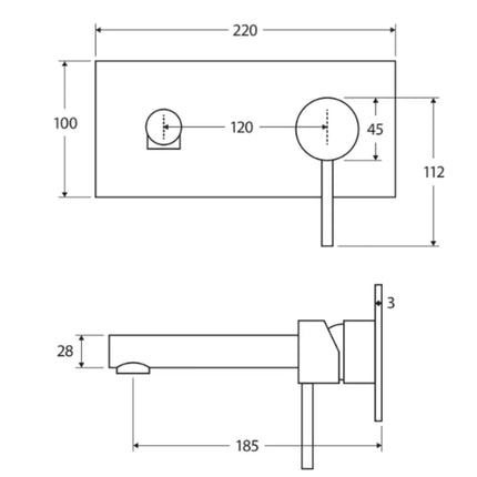 Isabella Wall Mixer With Spout
