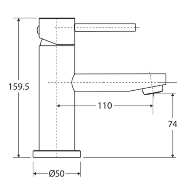 Fienza Ovalie Short Chrome Basin Mixer Tap ,