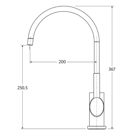 Ovalie Gooseneck Sink Mixer ,