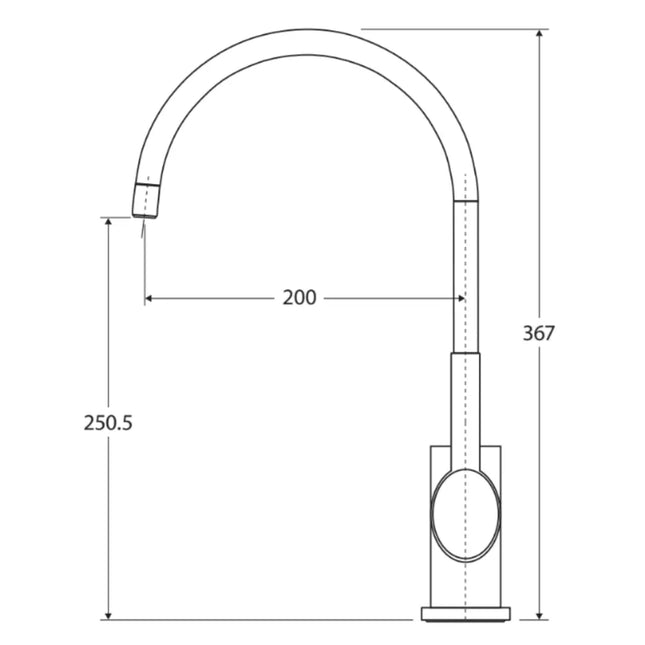 Ovalie Gooseneck Sink Mixer ,