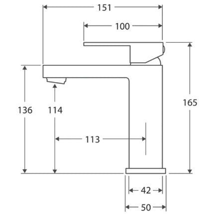 Fienza Jet Chrome Basin Mixer Tap