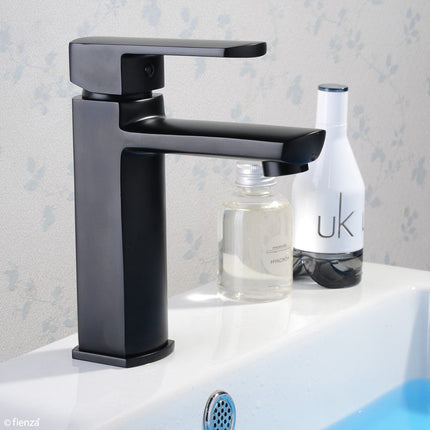 Fienza Koko Matt Black Fixed Basin Mixer Tap ,