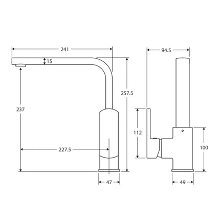 Koko Swivel Sink Mixer Chrome ,