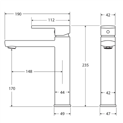 Fienza Koko Chrome Fixed Basin Mixer Tap, 3 Sizes