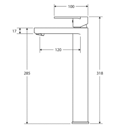 Fienza Empire Chrome Basin Mixer Tap, 2 Sizes