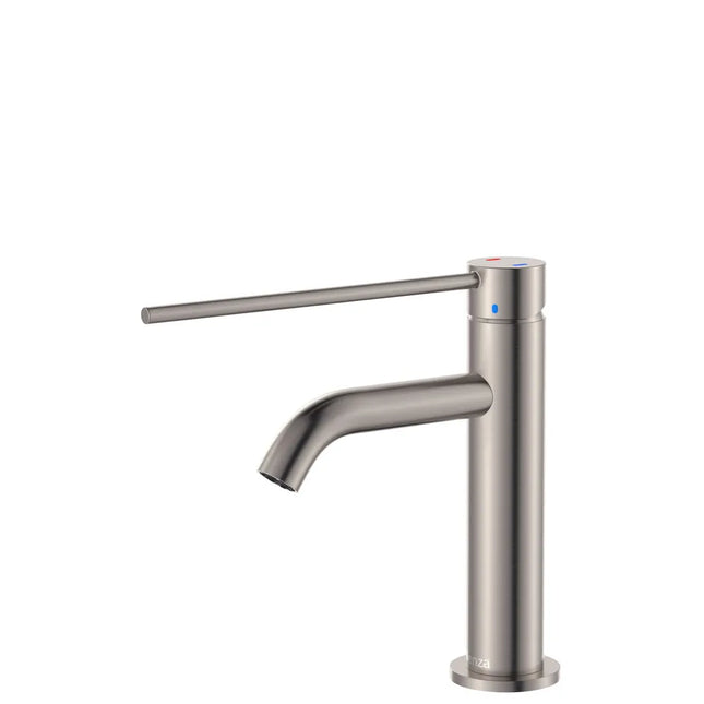 Fienza Kaya Care Basin Mixer Brushed Nickel, 3 Sizes