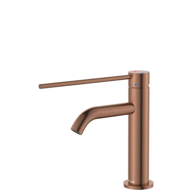 Fienza Kaya Care Basin Mixer Brushed Copper, 3 Sizes