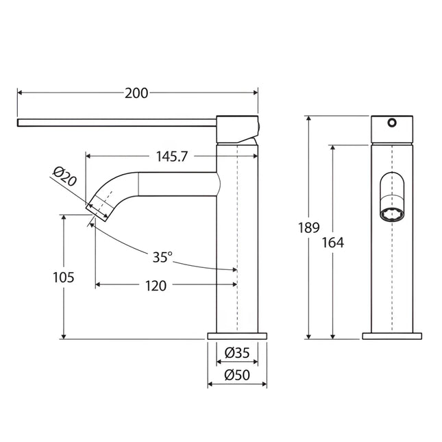 Fienza Kaya Care Basin Mixer Chrome, 3 Sizes