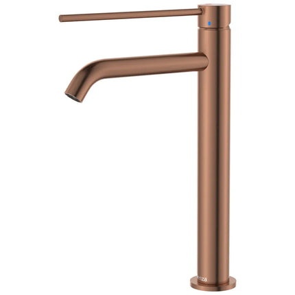 Fienza Kaya Care Basin Mixer Brushed Copper, 3 Sizes