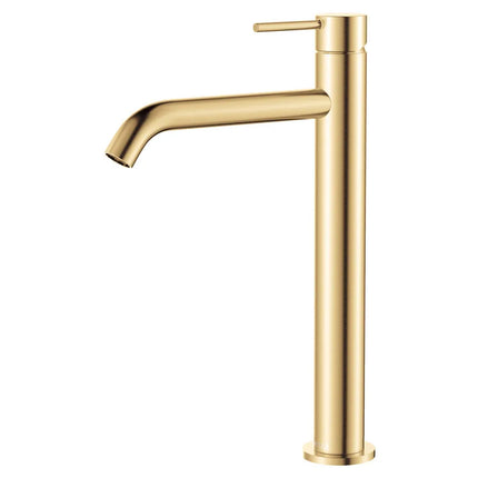 Fienza Kaya Basin Mixer Tap Brass Gold, 3 Sizes