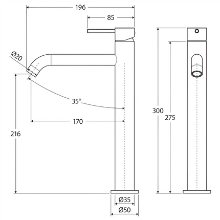 Fienza Kaya Basin Mixer Tap Brushed Nickel, 3 Sizes