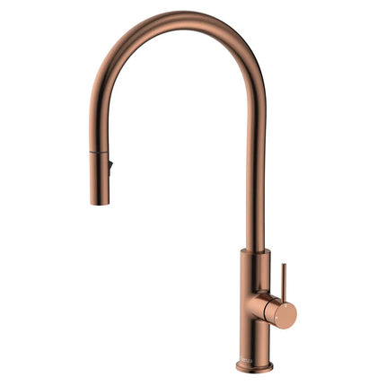 Fienza Kaya Pull Out Sink Mixer Brushed Copper