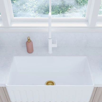 Kaya Pull Out Sink Mixer Matte White ,