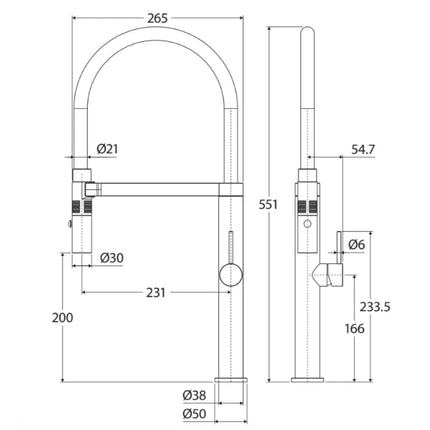 Kaya Pull Down Sink Mixer Chrome ,