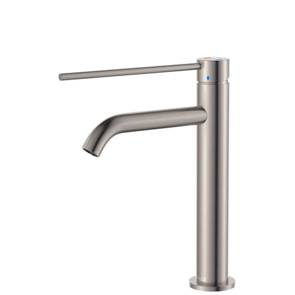 Fienza Kaya Care Basin Mixer Brushed Nickel, 3 Sizes