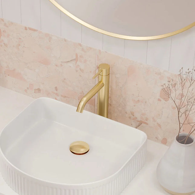 Fienza Kaya Basin Mixer Tap Urban Brass, 3 Sizes ,