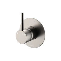 Fienza Kaya UP Wall Mixer Round Plate Brushed Nickle , Large Plate