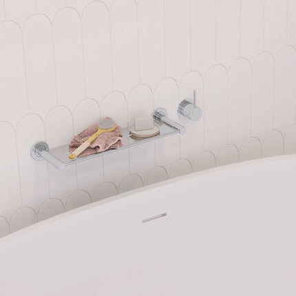 Fienza Kaya UP Wall Mixer Round Plate Chrome ,