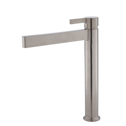 Fienza Sansa Basin Mixer Tap Brushed Nickel, 2 Sizes