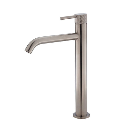 Fienza Axle Basin Mixer Tap Brushed Nickel, 2 Sizes