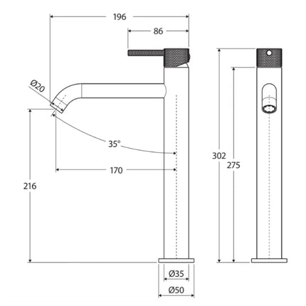 Fienza Axle Basin Mixer Tap Brushed Nickel, 2 Sizes