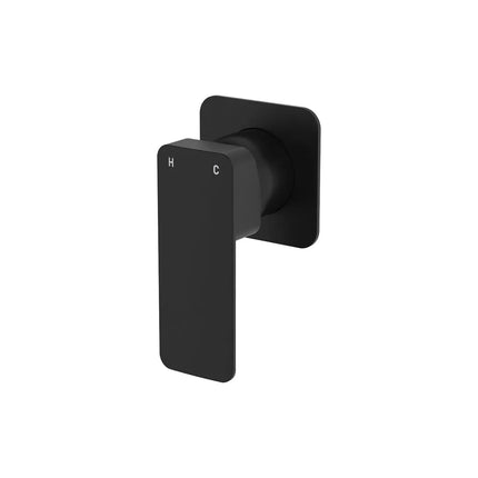 Fienza Tono Wall Mixer Small Square Plate Matte Black ,