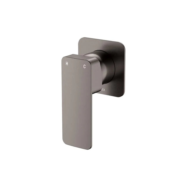 Fienza Tono Wall Mixer Small Square Plate Gun Metal Grey ,
