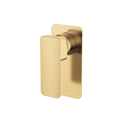 Fienza Tono Wall Mixer Square Plate Brass Gold
