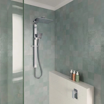 Fienza Tono Wall Mixer Square Plate Chrome