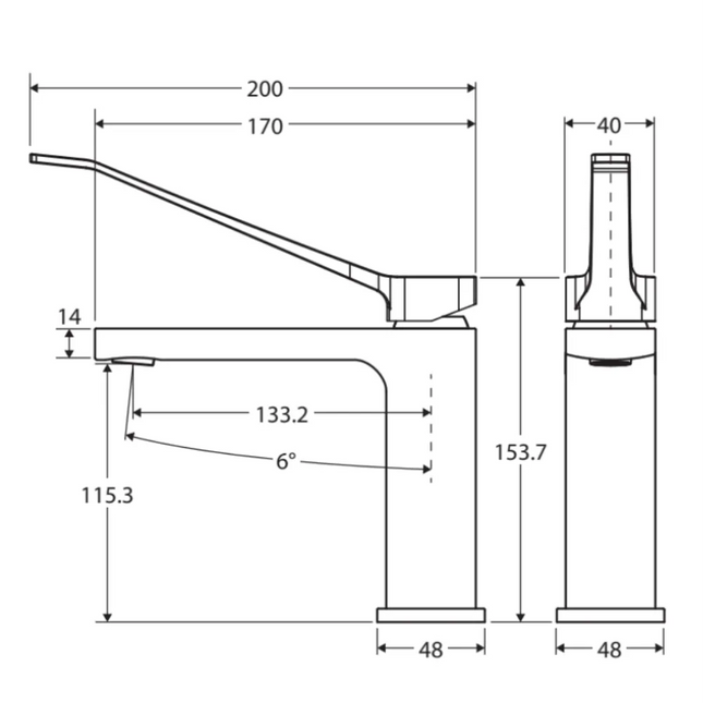 Fienza Tono Care Basin Mixer Gun Metal Grey, 3 Sizes