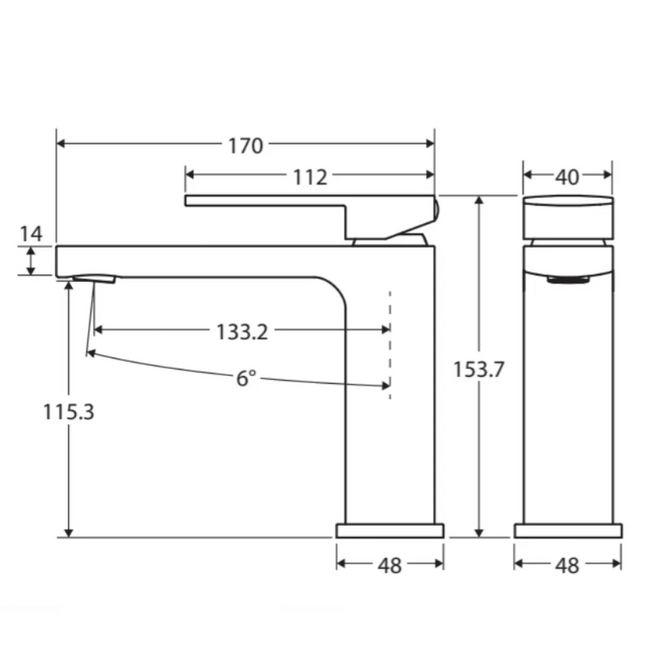 Fienza Tono Basin Mixer Chrome ,