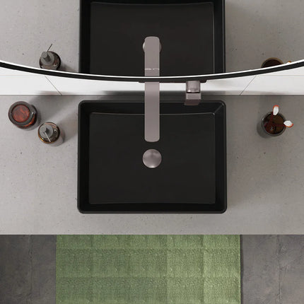 Fienza Tono Basin/Bath Wall Mixer Set Large Rectangular Plate Gun Metal Grey ,